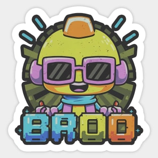 Groovy Tunes - The Retro DJ Bot Sticker